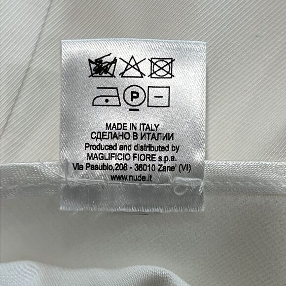 NWT Nude White Ruched MIDI Skirt Size 44/ US 8 - Picture 13 of 14